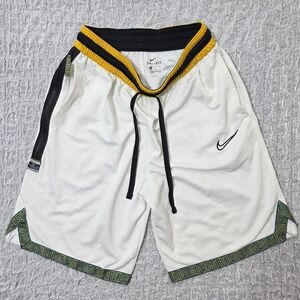 Nike Basketball White and Yellow Men's Athletic Shorts Dry FIY VOL. 2